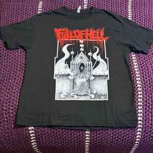 Full Of Hell band tee - Alstyle Black and Red Graphic Tee